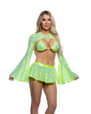 Multicolored Sequin Triangle Top - view 2
