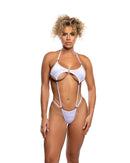 Holographic Dot Velvet Ring One-Piece - view 4