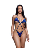 Holographic Dot Velvet X-Front One-Piece - view 4