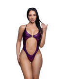 Shimmer Heart Ring Cutout Bodysuit - view 4
