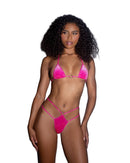 Holographic Dot Velvet Triangle Bikini Set - view 3
