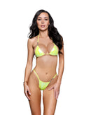 Iridescent Foil Rhinestone Triangle Bikini Set - view 2