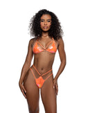 Iridescent Foil Ring Halter Bikini Set - view 4