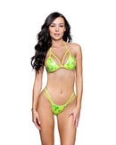 Sequin Strappy Halter Bikini Set - view 3
