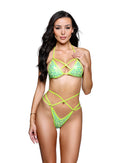 Sequin Strappy Ring Bikini Set