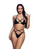 Crisscross Strap Ring Bikini Set
