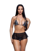 Sheer Mesh Flutter Skirt