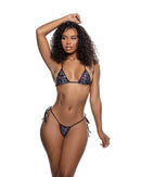 Print Triangle Tie-Side Bikini Set