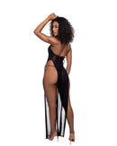 High Slit Long Mesh Gown - view 2