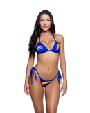 Racer Print Tie-Side Bikini Set - view 3