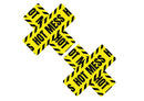 Yellow Hazard-Stripe X-Shaped Nipple Pasties