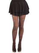 Sheer Lurex Rhinestone Tights