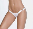 White Low V-Front Clip-On Thong