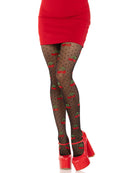 Polka Dot Cherry Tights in Black