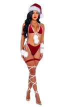 Skimpy Santa Bikini Set with Faux Fur Pom Poms