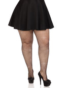 Rhinestone Fishnet Tights Black Sparkle Fishnet Hosiery
