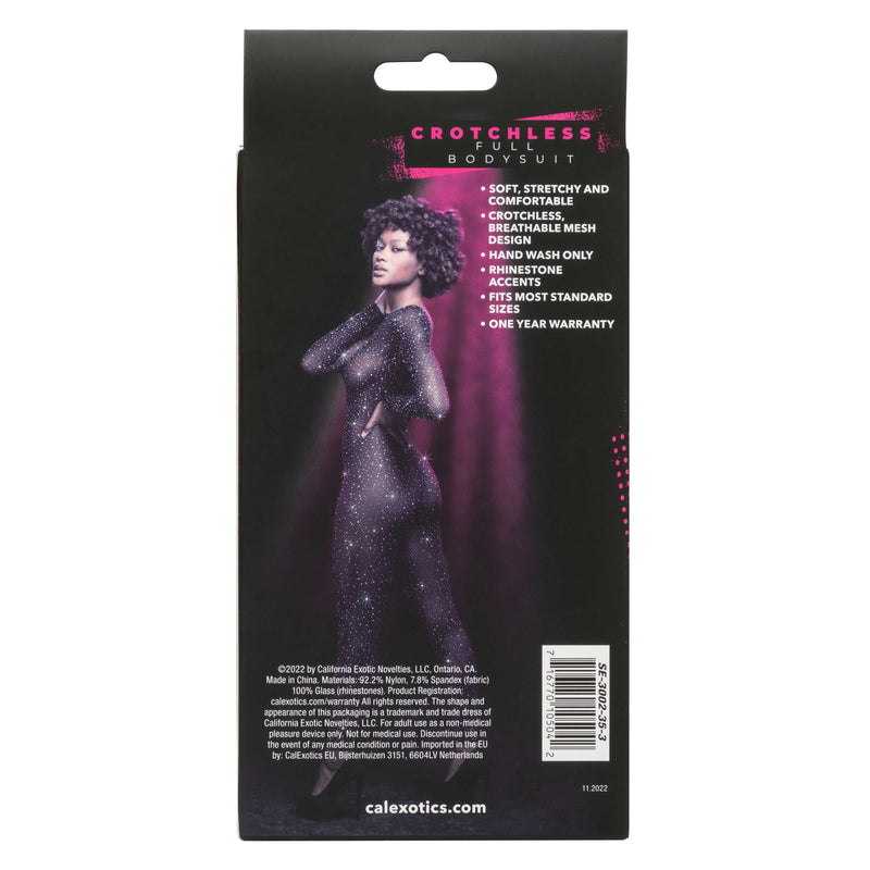 Radiance Crotchless Full Body Suit in Black