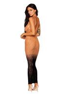 Bodystocking Gown in Black/copper