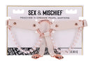 Peach Pearl-Strand Adjustable Thigh Garters - view 2