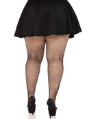 Rhinestone Fishnet Tights Black Sparkle Fishnet Hosiery