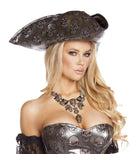 Skull Rhinestone Statement Necklace for Costumes