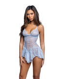 Plunge Lace Peplum Teddy - view 2