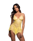 Plunge Lace Peplum Teddy - view 5