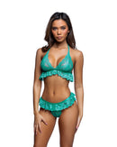 Lace Peplum Bralette Set - view 2