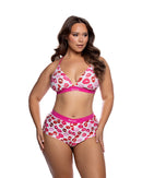 Lipstick Kiss Print Bralette and Shorts Set - view 3