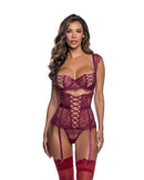 Criss-Cross Lace Balconette Garter Set