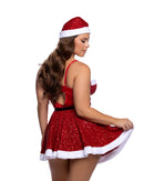 Curvy Size Sequin Santa Babydoll and Hat - view 2
