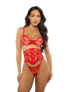 Heart Embroidered Three-Piece Waspie Set