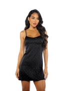 Rhinestone Satin Slip Chemise - view 2