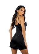 Rhinestone Satin Slip Chemise - view 4