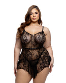 Floral Lace Handkerchief Hem Slip - view 3