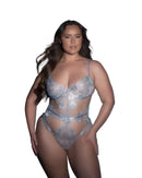 Metallic Floral Lace Underwire Teddy - view 2