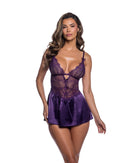 Keyhole Chantilly Lace Babydoll 2-Piece Set
