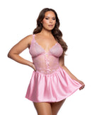 Keyhole Chantilly Lace Babydoll 2-Piece Set