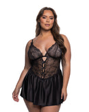 Keyhole Chantilly Lace Babydoll 2-Piece Set - view 10