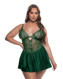 Keyhole Chantilly Lace Babydoll 2-Piece Set - view 13