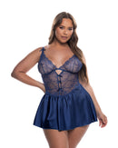 Keyhole Chantilly Lace Babydoll 2-Piece Set - view 6