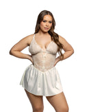 Keyhole Chantilly Lace Babydoll 2-Piece Set