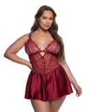 Keyhole Chantilly Lace Babydoll 2-Piece Set - view 16