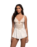 Keyhole Chantilly Lace Babydoll 2-Piece Set