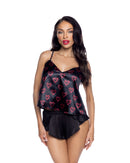 Rosebud Heart Cami and Flutter Shorts Set