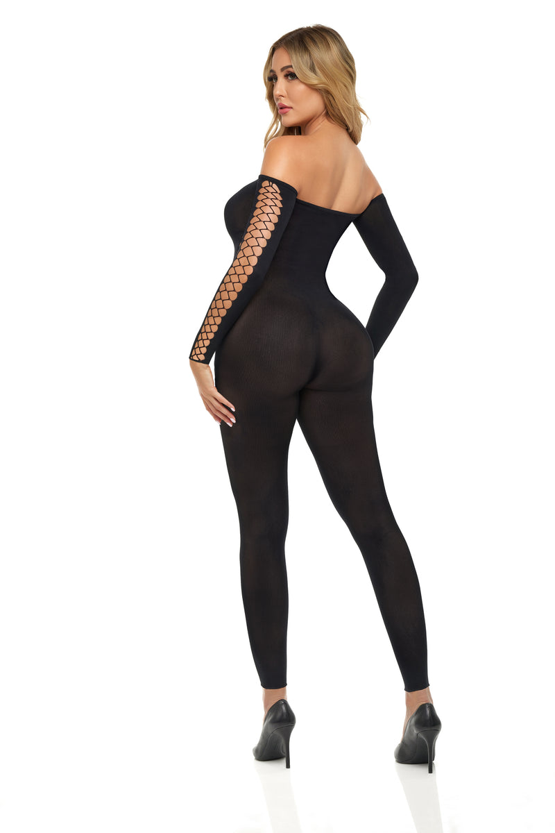 Boujee Gang Bodystocking in Black