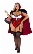 Playboy Red Riding Hood Sequin Romper and Hooded Cape Set