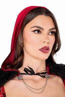 Playboy Red Riding Hood Sequin Romper and Hooded Cape Set