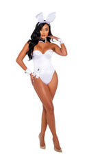 Playboy Bunny Costume Set | Black Satin Corset Bodysuit
