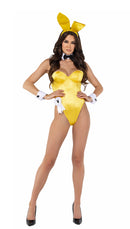 Playboy Bunny Costume Set | Black Satin Corset Bodysuit